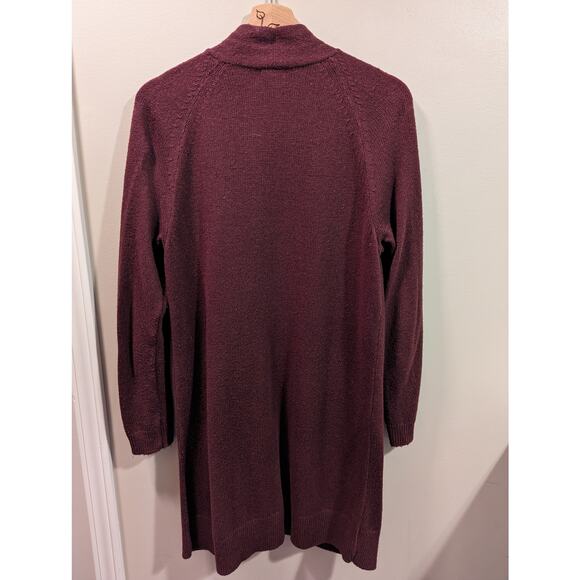 Nordstrom BP Long Open Sweater in Burgundy - Picture 5 of 5